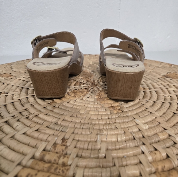 Dansko Sophie Taupe Chunky Strappy Slip On Sandals 6-6.5 - Picture 6 of 8